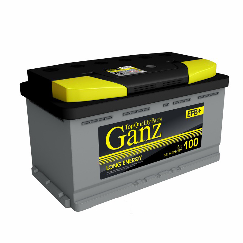 Автомобильный аккумулятор GANZ GAEFB1000 100А/ч-12V ст EN840 европейские обратная 353x175x190